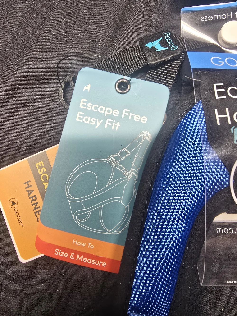 Gooby Easy Fit/ Escape Free Dog Harness in Bright Blue (Small)